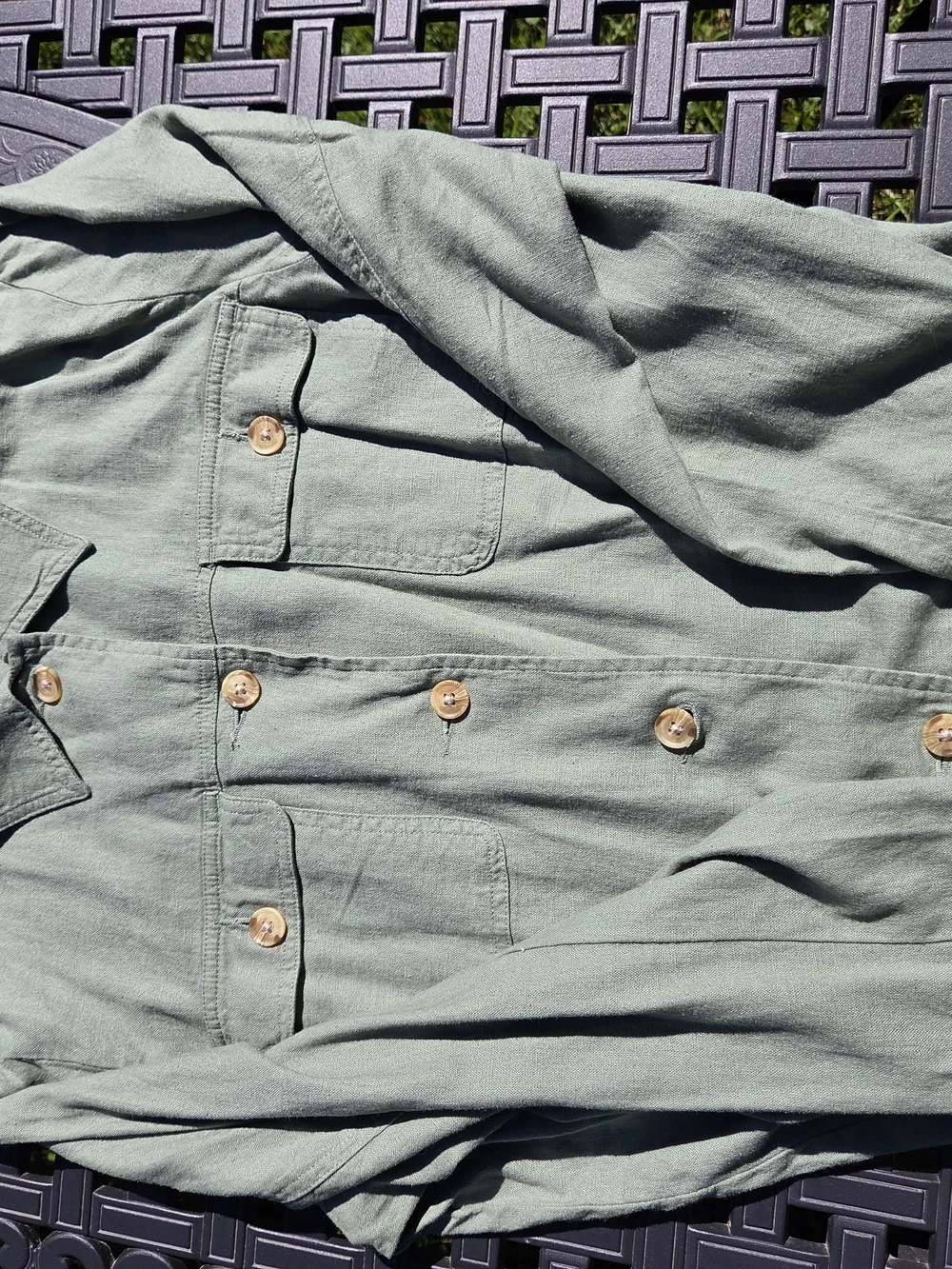 Lucky Brand Moss Green Utility Jacket with Button Front - Picture 12 of 16